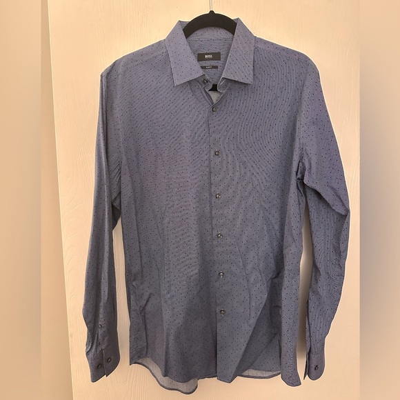 Boss Slim-Fit Button Up Shirt Printed - Neck 16 1/2 - 42 - Picture 1 of 7